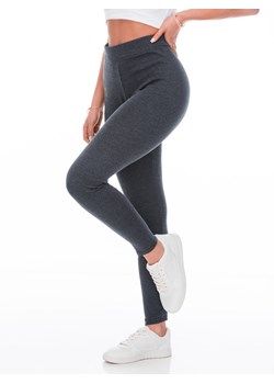 Spodnie damskie legginsy 247PLR - grafitowe ze sklepu Edoti w kategorii Spodnie damskie - zdjęcie 170653185