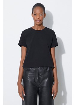 Samsoe Samsoe t-shirt bawełniany SOLLY kolor czarny F00012050 ze sklepu ANSWEAR.com w kategorii Bluzki damskie - zdjęcie 170653488