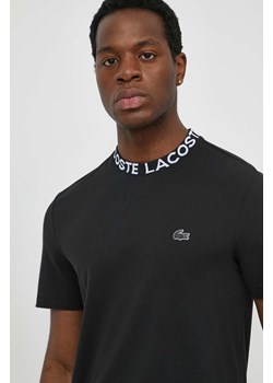 Lacoste t-shirt męski kolor czarny z nadrukiem ze sklepu ANSWEAR.com w kategorii T-shirty męskie - zdjęcie 170653769