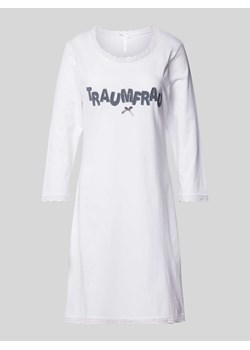 Koszula nocna z wyhaftowanym napisem model ‘Traumfrau’ ze sklepu Peek&Cloppenburg  w kategorii Koszule nocne - zdjęcie 170654498