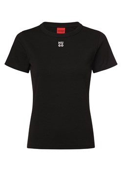 HUGO Koszulka damska - Deloris Kobiety czarny jednolity ze sklepu vangraaf w kategorii Bluzki damskie - zdjęcie 170654968