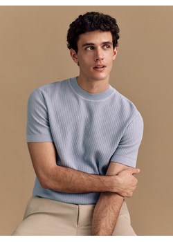Reserved - Sweter z krótkim rękawem - jasnoniebieski ze sklepu Reserved w kategorii T-shirty męskie - zdjęcie 170655718