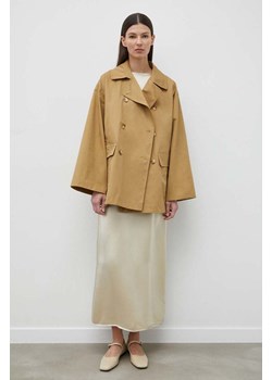 Lovechild kurtka damska kolor beżowy przejściowa oversize ze sklepu ANSWEAR.com w kategorii Płaszcze damskie - zdjęcie 170656715