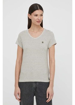 G-Star Raw t-shirt bawełniany damski kolor szary ze sklepu ANSWEAR.com w kategorii Bluzki damskie - zdjęcie 170657196