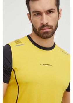 LA Sportiva t-shirt sportowy Tracer kolor żółty wzorzysty P71100999 ze sklepu ANSWEAR.com w kategorii T-shirty męskie - zdjęcie 170657285