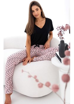 Dwuczęściowa piżama damska Ambar, Kolor czarno-różowy, Rozmiar S, SENSIS ze sklepu Intymna w kategorii Piżamy damskie - zdjęcie 170657855