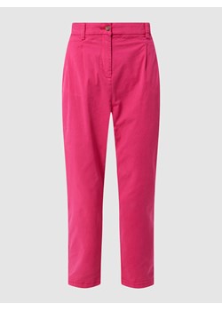 Spodnie z zakładkami w pasie z dodatkiem lyocellu ze sklepu Peek&Cloppenburg  w kategorii Spodnie damskie - zdjęcie 170657878
