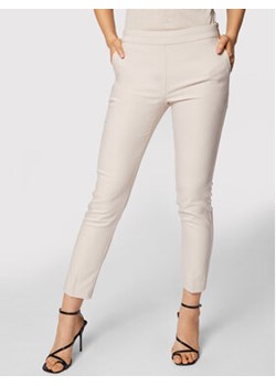 Morgan Spodnie materiałowe 211-PROSY.F Beżowy Slim Fit ze sklepu MODIVO w kategorii Spodnie damskie - zdjęcie 170659706