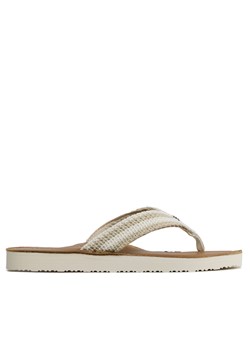 Japonki Tommy Hilfiger Feminne Crochet Flip Flop FW0FW07261 Light Sandalwood RBS ze sklepu eobuwie.pl w kategorii Klapki damskie - zdjęcie 170663366