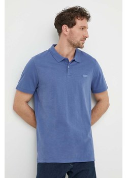 Levi&apos;s polo bawełniane kolor niebieski gładki ze sklepu ANSWEAR.com w kategorii T-shirty męskie - zdjęcie 170664708