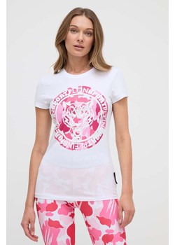 PLEIN SPORT t-shirt bawełniany damski kolor różowy ze sklepu ANSWEAR.com w kategorii Bluzki damskie - zdjęcie 170664837