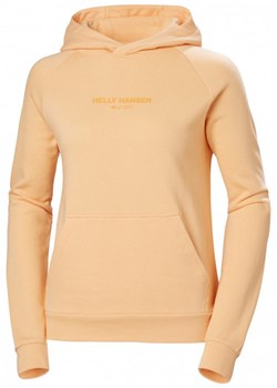 Damska bluza dresowa nierozpinana z kapturem Helly Hansen Core Hoodie - żółta ze sklepu Sportstylestory.com w kategorii Bluzy damskie - zdjęcie 170665986