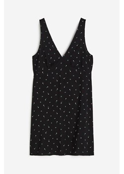 H & M - Sukienka w serek z wiązanym detalem - Czarny ze sklepu H&M w kategorii Sukienki - zdjęcie 170667086
