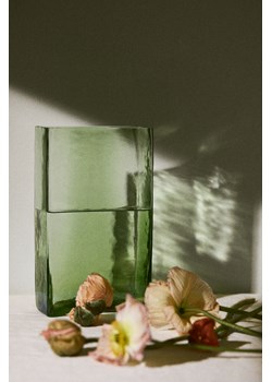 H & M - Szklany wazon o strukturalnej powierzchni - Zielony ze sklepu H&M w kategorii Wazony - zdjęcie 170667097