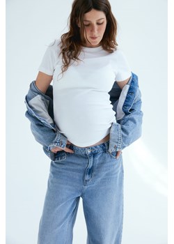 H & M - MAMA Top w prążki - Biały ze sklepu H&M w kategorii Bluzki ciążowe - zdjęcie 170667136