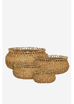 H & M - 4 Piece Seagrass Plant Basket Set - Brązowy ze sklepu H&M w kategorii Kosze i koszyki - zdjęcie 170667197