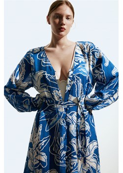H & M - Sukienka z krepy z wiązanym paskiem - Niebieski ze sklepu H&M w kategorii Sukienki - zdjęcie 170667288