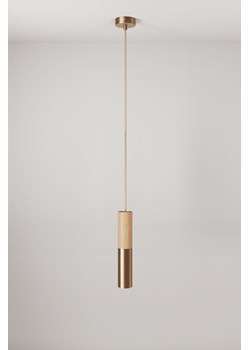H & M - Drewniana I Metalowa Lampa Wisząca Z Reflektorkiem - Złoty ze sklepu H&M w kategorii Lampy wiszące - zdjęcie 170667298