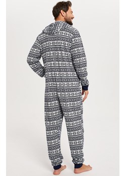 Kombinezon męski piżama jednoczęściowa w norweski wzór Alaska, Kolor granatowy-wzór, Rozmiar S, Italian Fashion ze sklepu Primodo w kategorii Piżamy męskie - zdjęcie 170680859