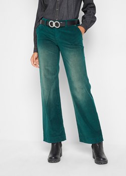 Spodnie sztruksowe ze stretchem WIDE ze sklepu bonprix w kategorii Spodnie damskie - zdjęcie 170682348