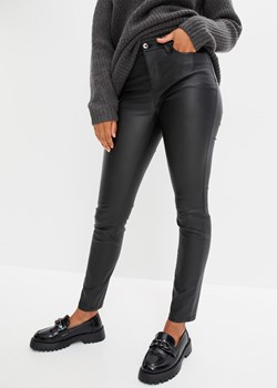 Spodnie push-up z powłoką w metalicznym kolorze ze sklepu bonprix w kategorii Spodnie damskie - zdjęcie 170682786