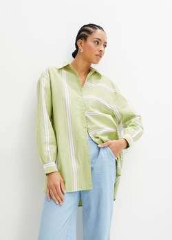 Bluzka koszulowa w paski, oversized ze sklepu bonprix w kategorii Koszule damskie - zdjęcie 170683029