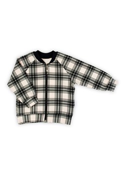 Bluza dresowa niemowlęca rozpinana w kratkę czarna - Nicol ze sklepu 5.10.15 w kategorii Bluzy i swetry - zdjęcie 170683255