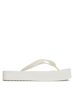 Japonki Calvin Klein Jeans Beach Sandal Flatform Logo YW0YW01092 Creamy White/Bright White YBI ze sklepu eobuwie.pl w kategorii Klapki damskie - zdjęcie 170686065