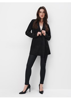 Mohito - Czarny płaszcz z wiązaniem - czarny ze sklepu Mohito w kategorii Płaszcze damskie - zdjęcie 170686618