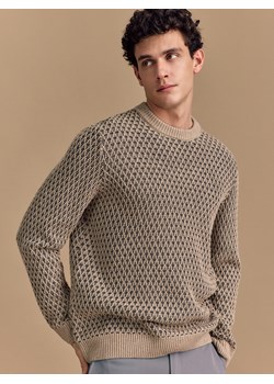 Reserved - Strukturalny sweter - beżowy ze sklepu Reserved w kategorii Swetry męskie - zdjęcie 170687687