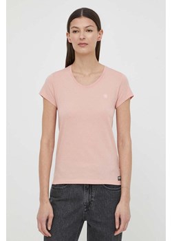 G-Star Raw t-shirt bawełniany damski kolor fioletowy ze sklepu ANSWEAR.com w kategorii Bluzki damskie - zdjęcie 170688898