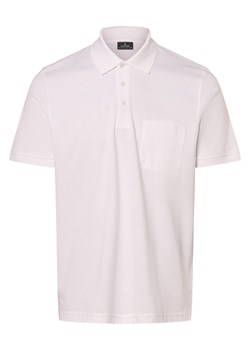 Ragman Męska koszulka polo Mężczyźni biały jednolity ze sklepu vangraaf w kategorii T-shirty męskie - zdjęcie 170695058