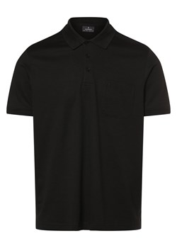 Ragman Męska koszulka polo Mężczyźni czarny jednolity ze sklepu vangraaf w kategorii T-shirty męskie - zdjęcie 170695059