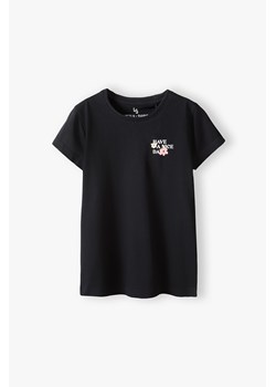 Czarny t-shirt bawełniany dla dziewczynki z napisem Have a nice day ze sklepu 5.10.15 w kategorii Bluzki dziewczęce - zdjęcie 170697577