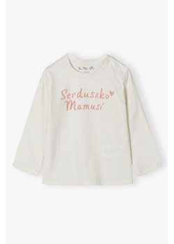 Bawełniana bluzka niemowlęca - Serduszko Mamusi ze sklepu 5.10.15 w kategorii Kaftaniki i bluzki - zdjęcie 170697685