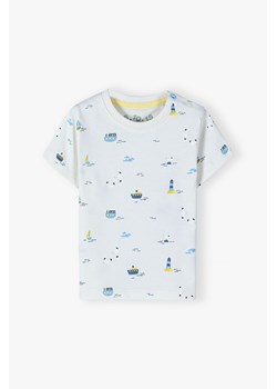 Bawełniany T-shirt w wakacyjne wzorki ze sklepu 5.10.15 w kategorii Kaftaniki i bluzki - zdjęcie 170697736