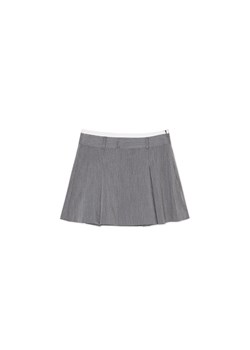 Cropp - Szara plisowana spódnica mini - szary ze sklepu Cropp w kategorii Spódnice - zdjęcie 170698735