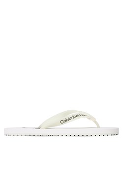 Japonki Calvin Klein Jeans Beach Sandal Monogram Tpu YM0YM00838 Biały ze sklepu eobuwie.pl w kategorii Klapki męskie - zdjęcie 170702907