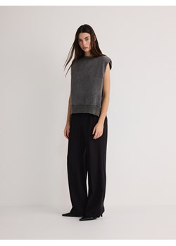 Reserved - Spodnie z wiskozy - czarny ze sklepu Reserved w kategorii Spodnie damskie - zdjęcie 170704915