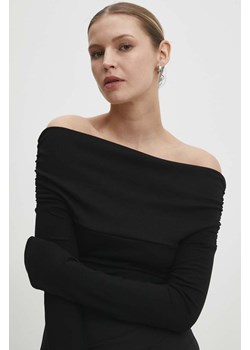 Answear Lab bluzka damska kolor czarny gładka ze sklepu ANSWEAR.com w kategorii Bluzki damskie - zdjęcie 170705826
