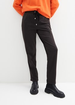 Spodnie ocieplane z gumką w talii ze sklepu bonprix w kategorii Spodnie damskie - zdjęcie 170706696