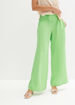 Spodnie Marlena high waist, z domieszką lnu, z wygodnym paskiem w talii z przeszyciem cienkimi gumkami ze sklepu bonprix w kategorii Spodnie damskie - zdjęcie 170707146