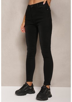 Czarne Skinny Jeansy High Waist z Kieszeniami i Suwakiem Emettiara ze sklepu Renee odzież w kategorii Jeansy damskie - zdjęcie 170710938