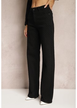 Czarne Szerokie Jeansy High Waist Dankale ze sklepu Renee odzież w kategorii Jeansy damskie - zdjęcie 170711018