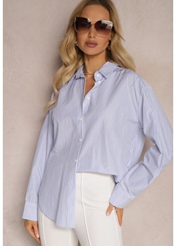 Niebieska Koszula Klasyczna w Paski Kaelena ze sklepu Renee odzież w kategorii Koszule damskie - zdjęcie 170711045