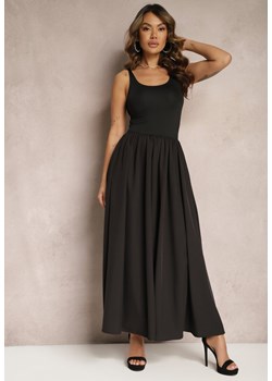 Czarna Letnia Sukienka o Rozkloszowanym Fasonie na Ramiączkach Nalimme ze sklepu Renee odzież w kategorii Sukienki - zdjęcie 170711245