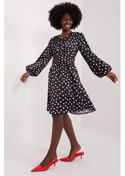 Rozkloszowana sukienka koktajlowa w groszki ze sklepu 5.10.15 w kategorii Sukienki - zdjęcie 170712479