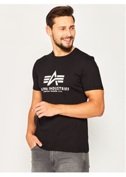 Alpha Industries T-Shirt Basic T-Shirt 100501 Czarny Regular Fit ze sklepu MODIVO w kategorii T-shirty męskie - zdjęcie 170712916