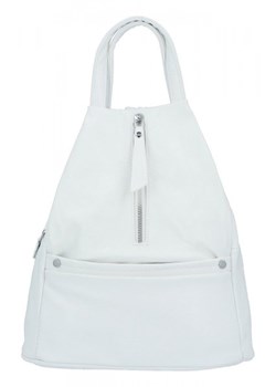 Miejski Plecak Damski firmy Herisson  Biały ze sklepu torbs.pl w kategorii Plecaki - zdjęcie 170713128