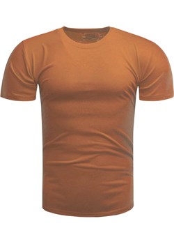 Koszulka męska t-shirt gładki musztardowy Recea ze sklepu Recea.pl w kategorii T-shirty męskie - zdjęcie 170713788